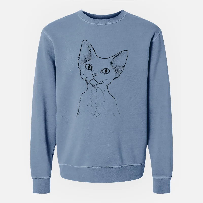 Bare Ripley the Devon Rex Cat - Unisex Pigment Dyed Crew Sweatshirt Hoodie with Turtle Neck Cozy Winter Hoodie with Turtle Neck Cozy Winter Bare Ripley the Devon Rex Cat - Unisex Pigment Dyed Crew Sweatshirt Hoodie with Turtle Neck Cozy Winter Hoodie with Turtle Neck Cozy Winter