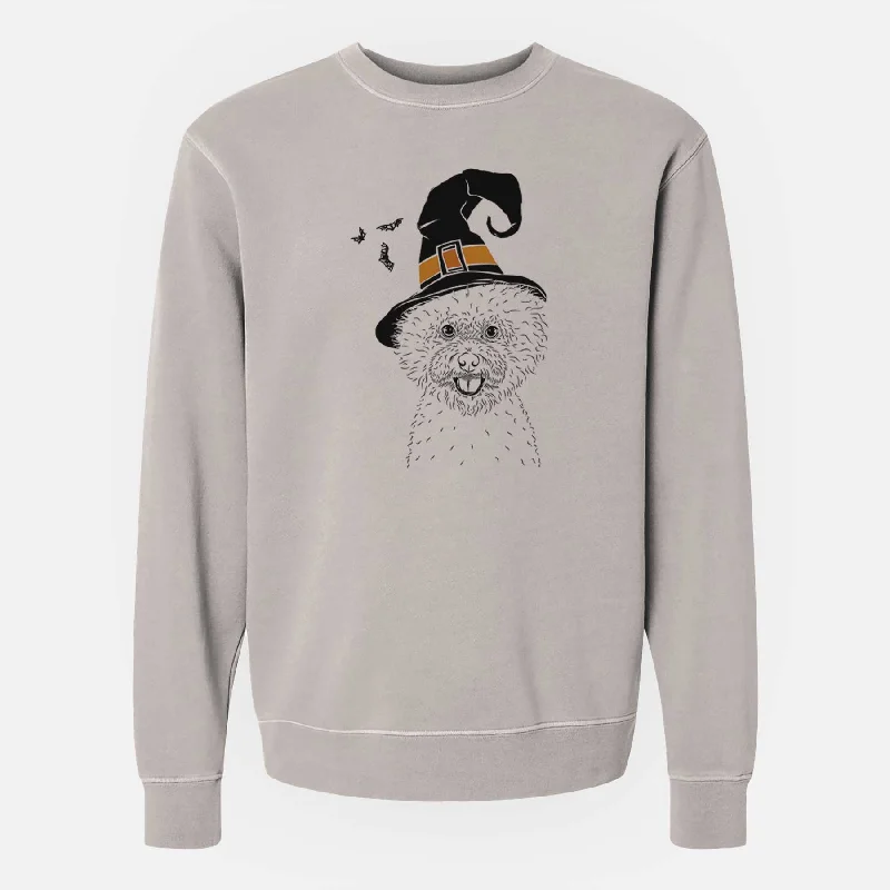 Witch Ross the Bichon Frise - Unisex Pigment Dyed Crew Sweatshirt Hoodie with Pocket Utility Practical Hoodie with Pocket Utility Practical Witch Ross the Bichon Frise - Unisex Pigment Dyed Crew Sweatshirt Hoodie with Pocket Utility Practical Hoodie with Pocket Utility Practical