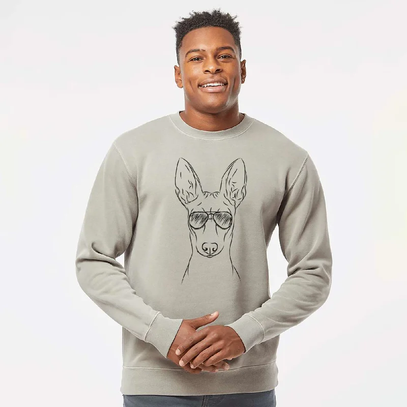 Aviator Ruadh the Pharaoh Hound - Unisex Pigment Dyed Crew Sweatshirt Hoodie with Color Block Contrast Stylish Hoodie with Color Block Contrast Stylish Aviator Ruadh the Pharaoh Hound - Unisex Pigment Dyed Crew Sweatshirt Hoodie with Color Block Contrast Stylish Hoodie with Color Block Contrast Stylish