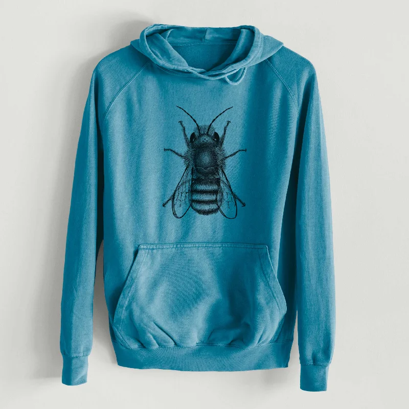 Osmia Bicornis - Red Mason Bee - Mid-Weight Unisex Vintage 100% Cotton Hoodie Hoodie with Raw Hem Edgy Unfinished Hoodie with Raw Hem Edgy Unfinished Osmia Bicornis - Red Mason Bee - Mid-Weight Unisex Vintage 100% Cotton Hoodie Hoodie with Raw Hem Edgy Unfinished Hoodie with Raw Hem Edgy Unfinished