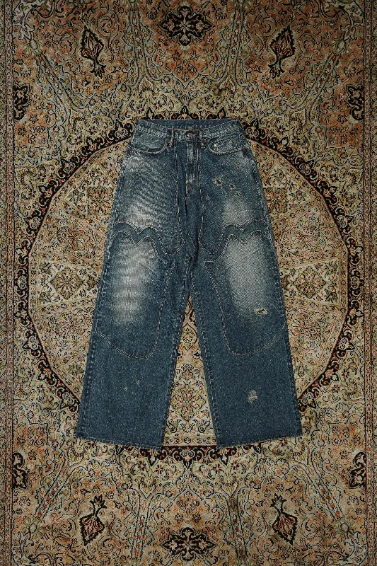 SUGARHILL FADED MODERN WESTERN WIDE TROUSERS (FADED INDIGO) Trousers Bootcut Casual Trousers Bootcut Casual SUGARHILL FADED MODERN WESTERN WIDE TROUSERS (FADED INDIGO) Trousers Bootcut Casual Trousers Bootcut Casual