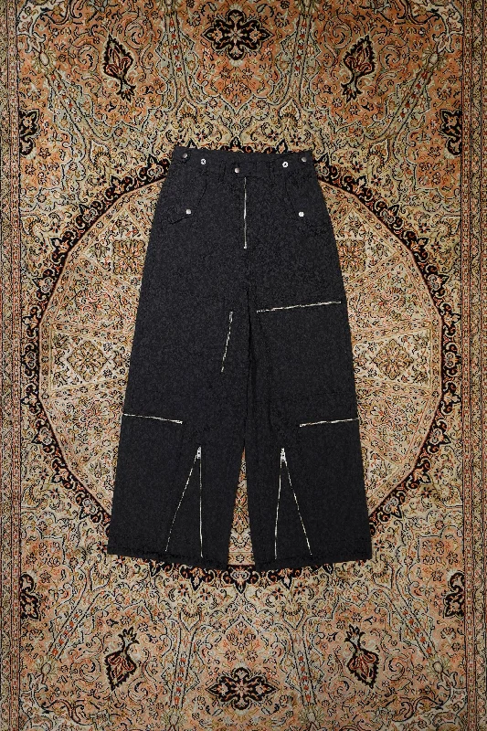 SUGARHILL URETHANE JACQUARD PARASHUTE TROUSERS (BLACK) Trousers Denim Blue Trousers Denim Blue SUGARHILL URETHANE JACQUARD PARASHUTE TROUSERS (BLACK) Trousers Denim Blue Trousers Denim Blue
