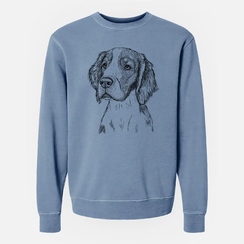 Bare Roxy the Welsh Springer Spaniel - Unisex Pigment Dyed Crew Sweatshirt Hoodie with Earth Tones Natural Calm Hoodie with Earth Tones Natural Calm Bare Roxy the Welsh Springer Spaniel - Unisex Pigment Dyed Crew Sweatshirt Hoodie with Earth Tones Natural Calm Hoodie with Earth Tones Natural Calm