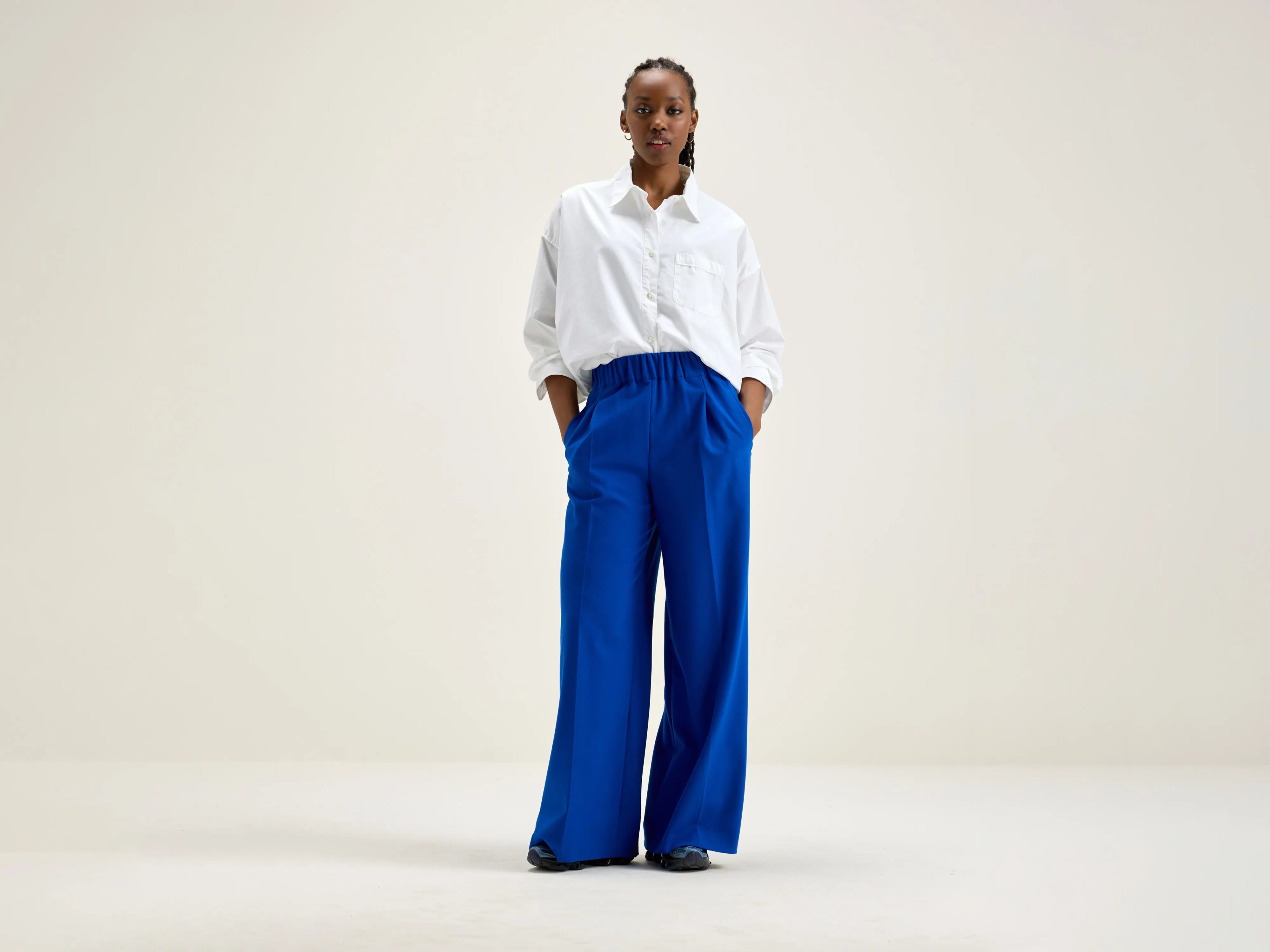 Vespa wide trousers (242 / W / LAZULI) Trousers Pleated Formal Trousers Pleated Formal Vespa wide trousers (242 / W / LAZULI) Trousers Pleated Formal Trousers Pleated Formal