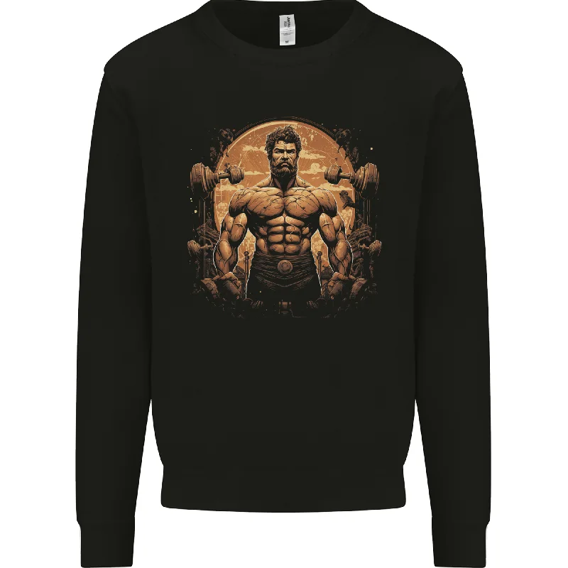 Hercules Gym Weightlifting Training Bodybuilding Mens Sweatshirt Jumper Hoodie with Mesh Breathable Sporty Hoodie with Mesh Breathable Sporty