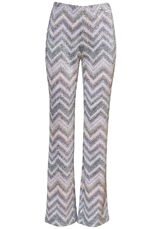 Flared Sequin Trousers Trousers sophisticated sleek Trousers sophisticated sleek