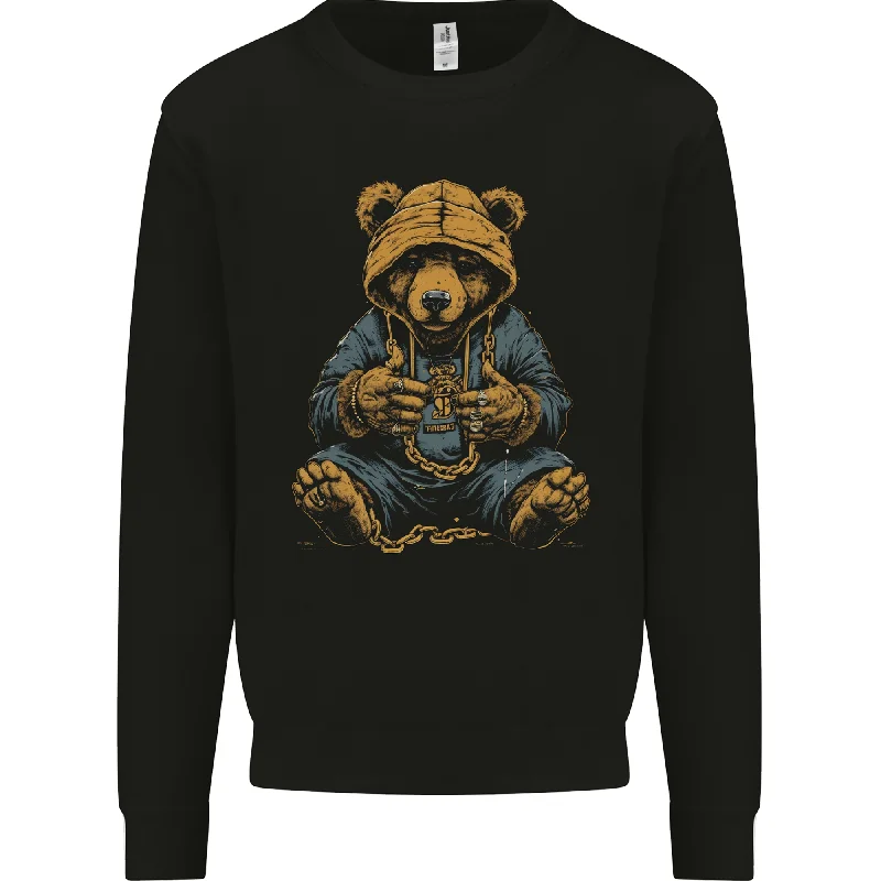 Hip-Hop Teddy Bear Gangsta Rap Gangster Mens Sweatshirt Jumper Hoodie with Elastic Cuffs Stretchable Comfortable Hoodie with Elastic Cuffs Stretchable Comfortable Hip-Hop Teddy Bear Gangsta Rap Gangster Mens Sweatshirt Jumper Hoodie with Elastic Cuffs Stretchable Comfortable Hoodie with Elastic Cuffs Stretchable Comfortable