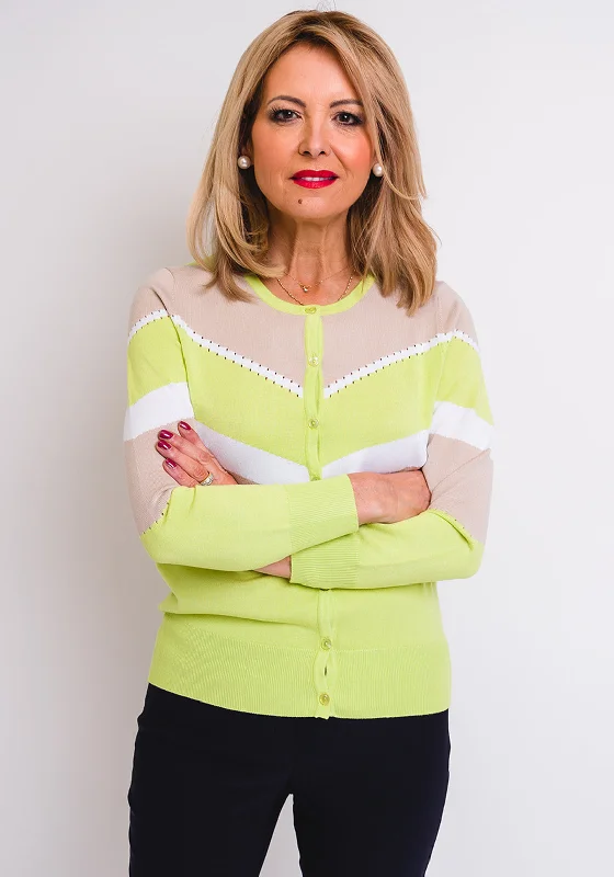 Leon Collection Colour Block Cardigan, Lime & Beige Tailored Straight A-Line Tailored Straight A-Line Leon Collection Colour Block Cardigan, Lime & Beige Tailored Straight A-Line Tailored Straight A-Line