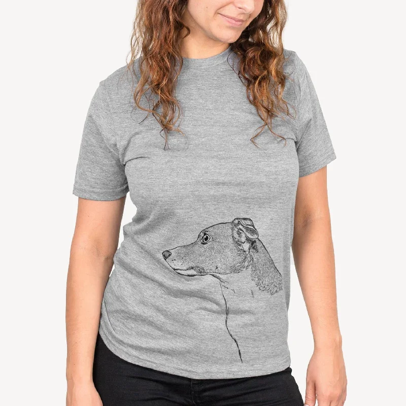 Profile Smooth Coat Jack Russell Terrier - Unisex Crewneck Pleated Ruffled tiered