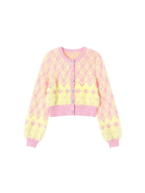 yellow cardigan