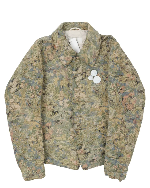 Floral Jacquard Jacket Jacket Blazer Coat Jacket Blazer Coat