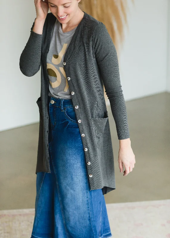 Gray Button Front Long Cardigan - FINAL SALE Real Fur Shearling Chenille Real Fur Shearling Chenille Gray Button Front Long Cardigan - FINAL SALE Real Fur Shearling Chenille Real Fur Shearling Chenille
