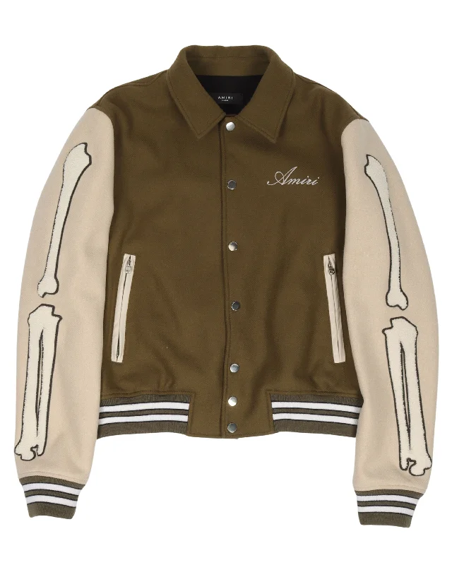 Bones Varsity Jacket Cotton Jacket Linen Jacket Terry Jacket Cotton Jacket Linen Jacket Terry Jacket