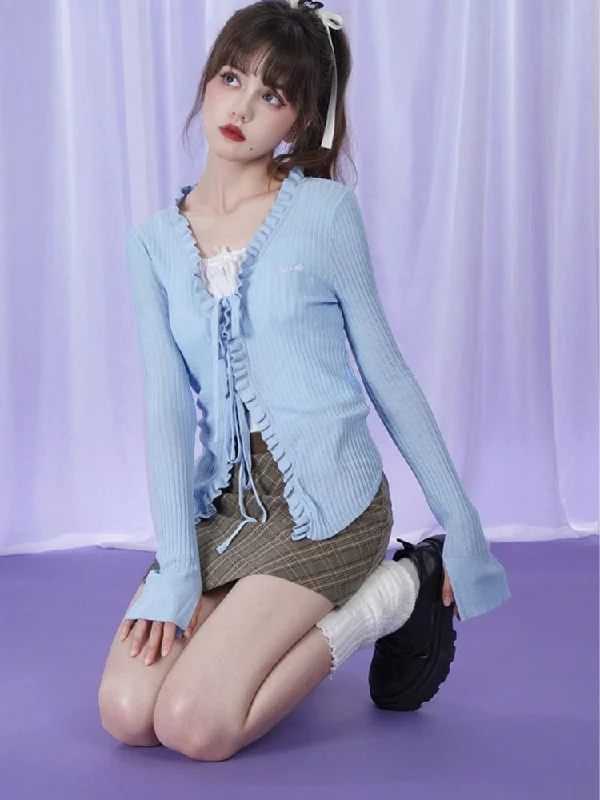 Frill Sheer Sunscreen Summer Cardigan【s0000002046】 Mesh Blend Leather Blend Suede Blend Mesh Blend Leather Blend Suede Blend Frill Sheer Sunscreen Summer Cardigan【s0000002046】 Mesh Blend Leather Blend Suede Blend Mesh Blend Leather Blend Suede Blend
