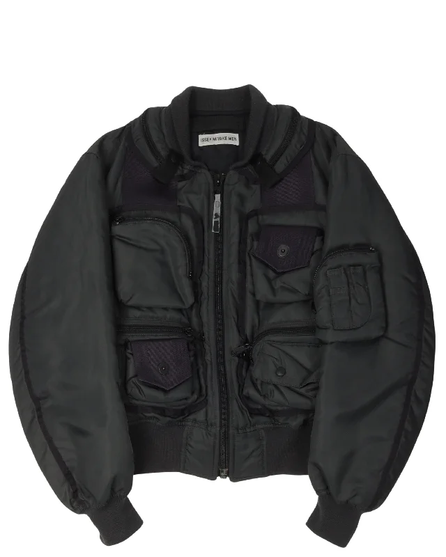 AW1996 Parachute Bomber Jacket Front Pockets Side Pockets Patch Pockets Front Pockets Side Pockets Patch Pockets AW1996 Parachute Bomber Jacket Front Pockets Side Pockets Patch Pockets Front Pockets Side Pockets Patch Pockets