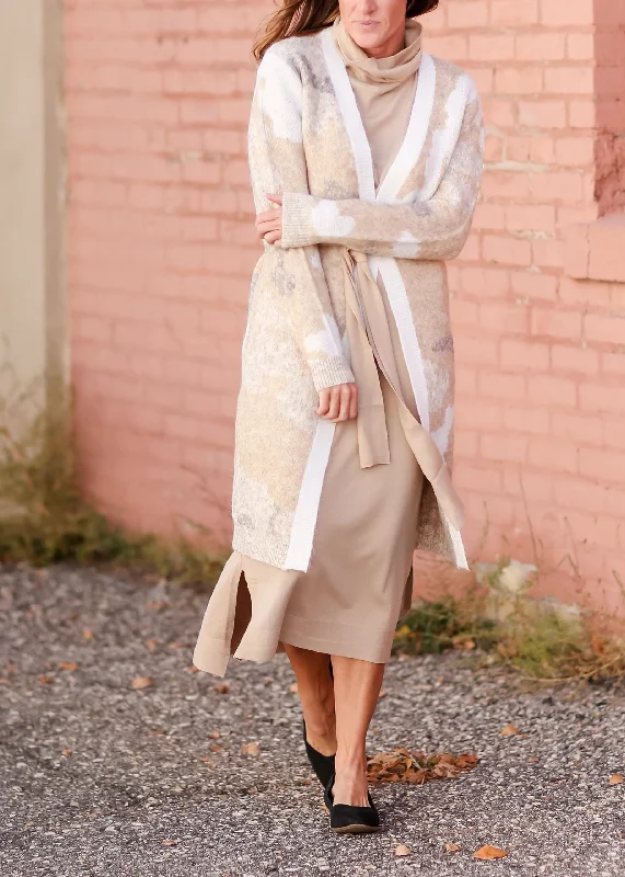 Neutral Toned Print Long Open Front Cardigan-FINAL SALE Open Front Closed Front Wrap Front Open Front Closed Front Wrap Front Neutral Toned Print Long Open Front Cardigan-FINAL SALE Open Front Closed Front Wrap Front Open Front Closed Front Wrap Front