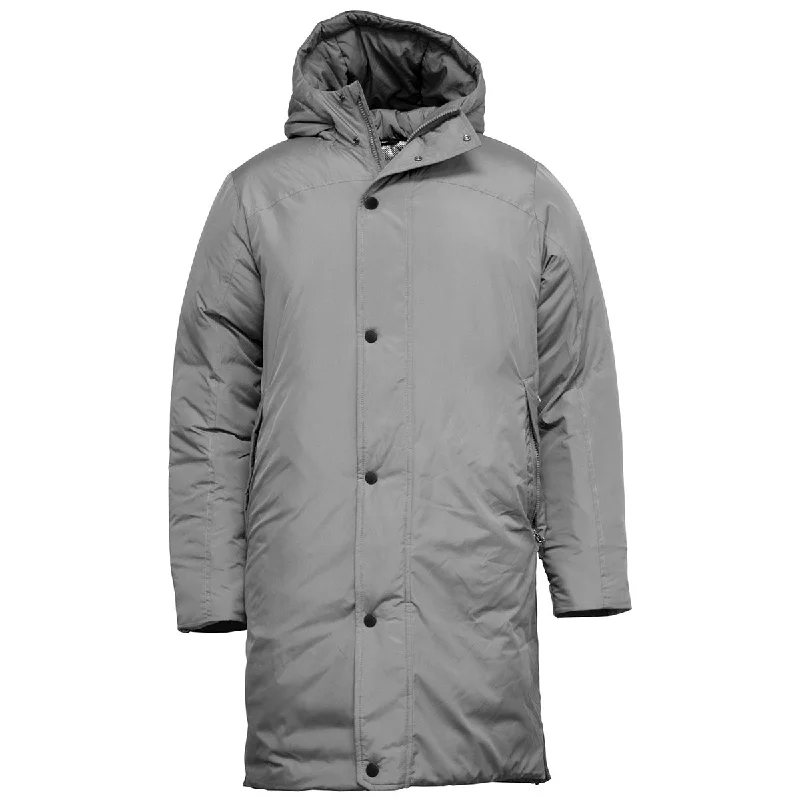 BAW Unisex Charcoal Bench Coat Fleece Down Feather