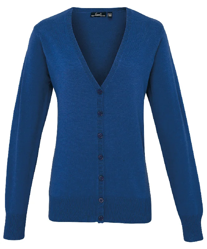 Royal - Women's button-through knitted cardigan Satin Fabric Silk Fabric Chiffon Fabric Satin Fabric Silk Fabric Chiffon Fabric