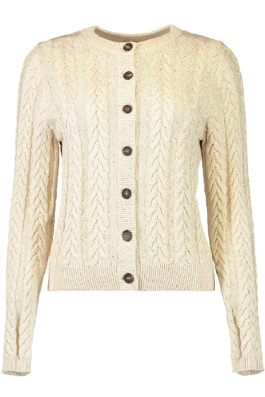 Dazzling Double Cable Cardigan Casual Formal Business Casual Formal Business
