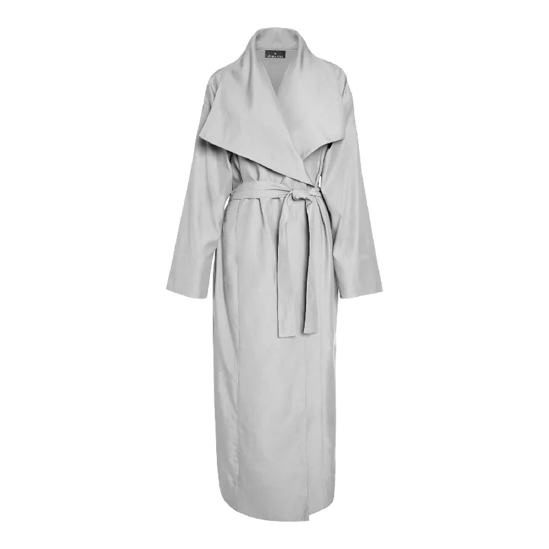 Lâcher Prise - Exode Grey Trench Coat Striped Polka Dot Solid