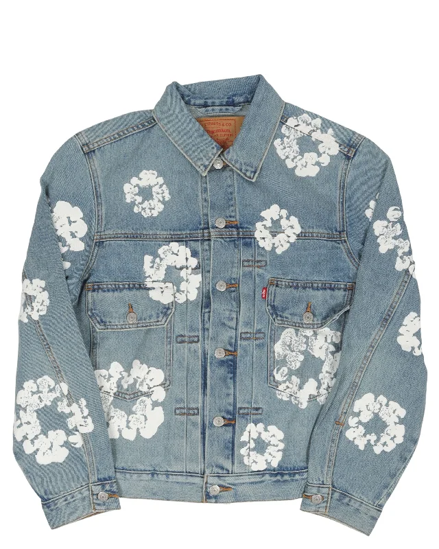 Levi's Cotton Wreath Denim Jacket Fleece Jacket Down Jacket Parka Fleece Jacket Down Jacket Parka