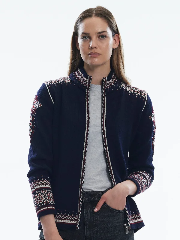 Dale of Norway - 140th Anniversary Women’s Jacket - Navy Denim Jacket Leather Jacket Suede Jacket Denim Jacket Leather Jacket Suede Jacket