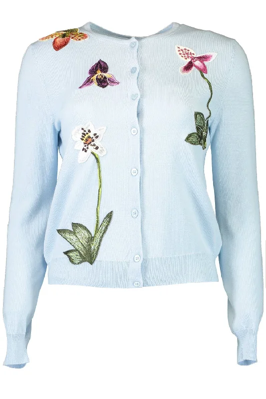 Orchid Embroidered Crewneck Cardigan Mesh Cardigan Canvas Denim Mesh Cardigan Canvas Denim Orchid Embroidered Crewneck Cardigan Mesh Cardigan Canvas Denim Mesh Cardigan Canvas Denim