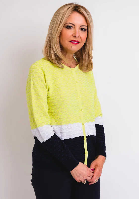 Leon Collection Embossed Colour Block Cardigan, Multi Boat Neck Shawl Collar Notched Collar Boat Neck Shawl Collar Notched Collar Leon Collection Embossed Colour Block Cardigan, Multi Boat Neck Shawl Collar Notched Collar Boat Neck Shawl Collar Notched Collar