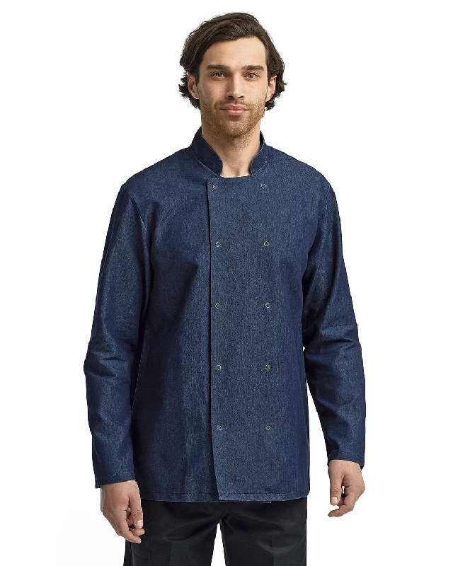 Artisan Collection by Reprime RP660 Unisex Denim Chef's Coat Turtleneck Wrap Cape
