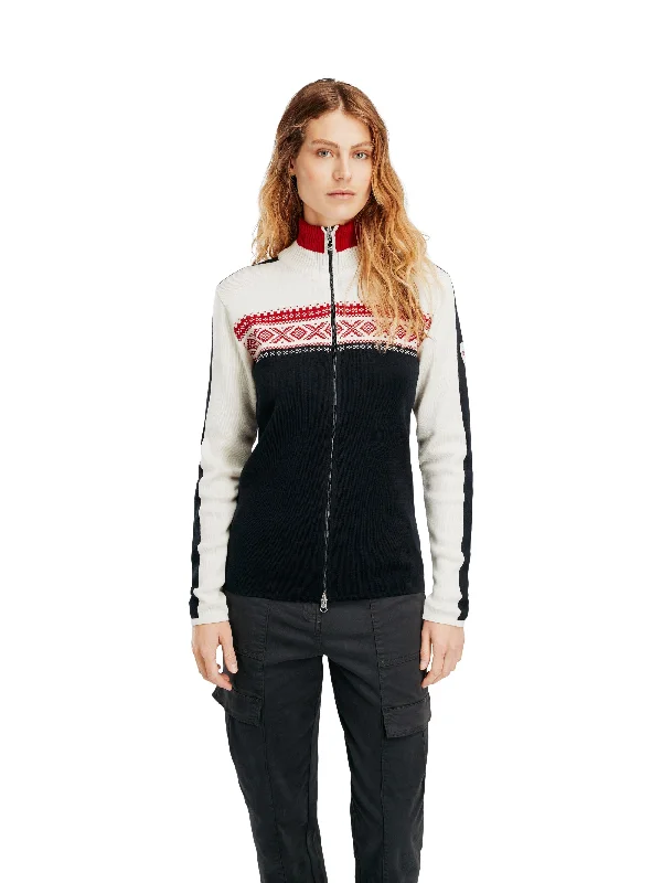 Dale of Norway - Dystingen Women's Jacket - Black/Red Fleece Jacket Down Jacket Parka Fleece Jacket Down Jacket Parka
