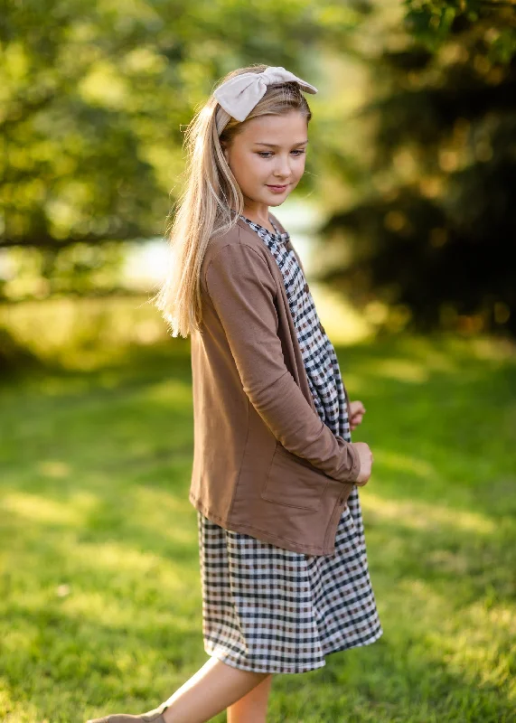 Girls Soft Cotton Dark Mocha Cardigan - FINAL SALE Terry Terry Cloth Terry Knit Terry Terry Cloth Terry Knit Girls Soft Cotton Dark Mocha Cardigan - FINAL SALE Terry Terry Cloth Terry Knit Terry Terry Cloth Terry Knit