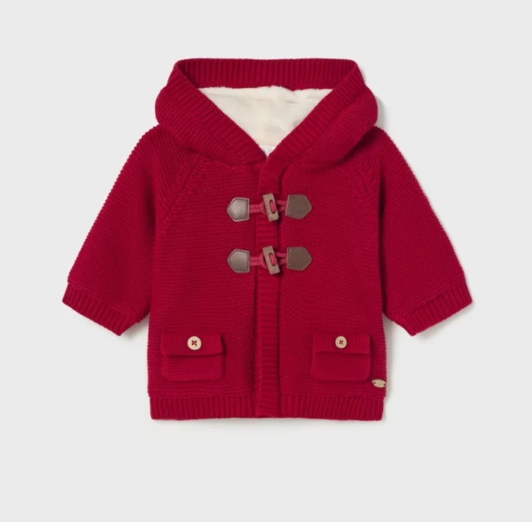 Toggle Button and Zip Coat 2302 Hooded Caped Scarf