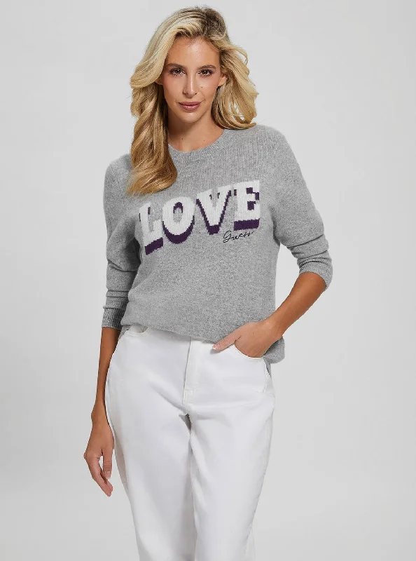 Eco Grey Juliette Knit Top Short Sleeve Knit Top