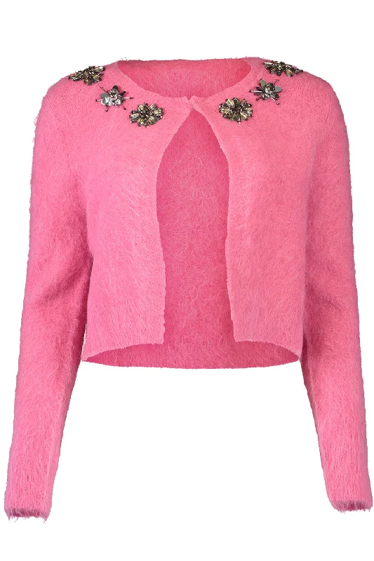 Mariana Cardigan - Pink Cardigan Knitwear Sweater Cardigan Knitwear Sweater