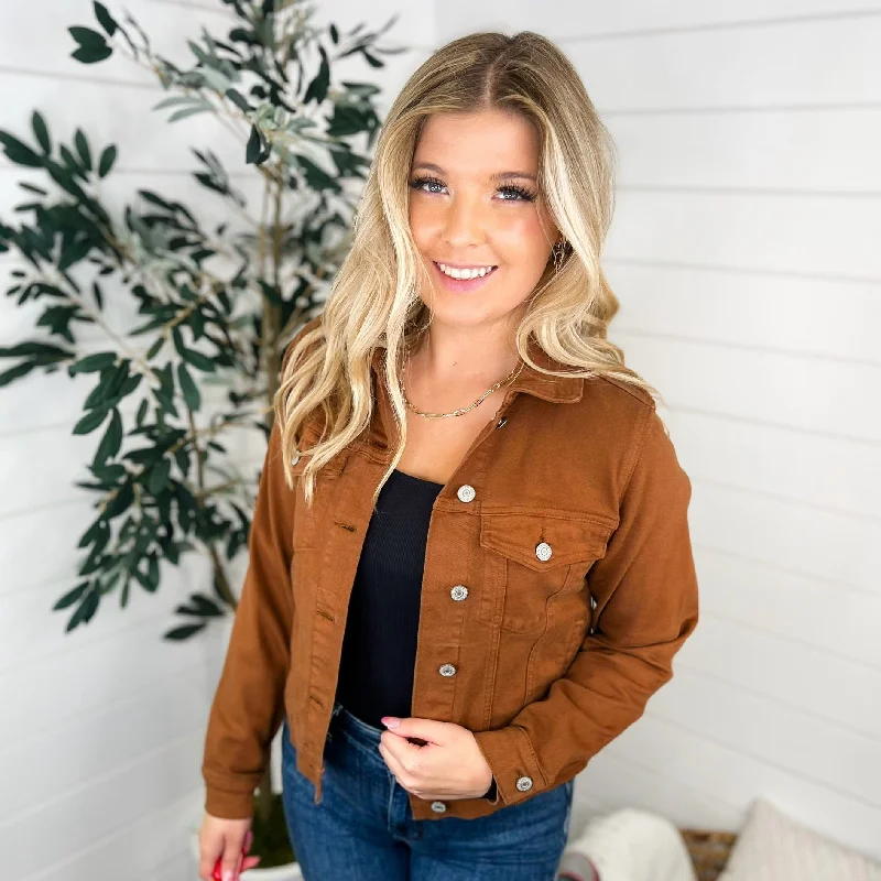 Judy Blue Luna Cotton Blend Long Sleeve Brown Denim Jacket Boat Neck Shawl Collar Notched Collar Boat Neck Shawl Collar Notched Collar Judy Blue Luna Cotton Blend Long Sleeve Brown Denim Jacket Boat Neck Shawl Collar Notched Collar Boat Neck Shawl Collar Notched Collar