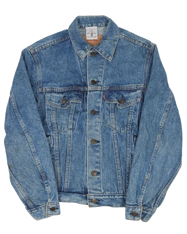 Levi's Denim Jacket Notch Collar Peter Pan Collar Cowl Neck Notch Collar Peter Pan Collar Cowl Neck