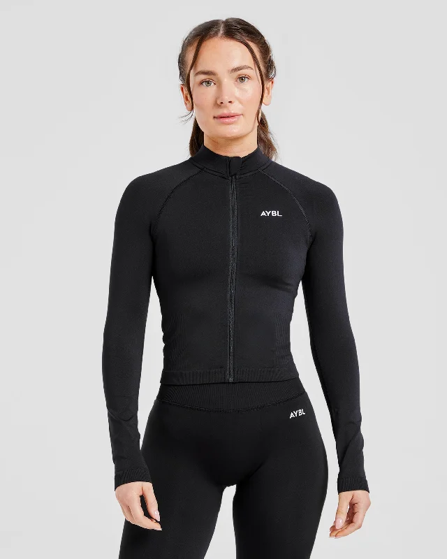 Adapt Seamless Jacket - Schwarz One-Shoulder Jacket Off-the-Shoulder Jacket Asymmetrical Jacket One-Shoulder Jacket Off-the-Shoulder Jacket Asymmetrical Jacket