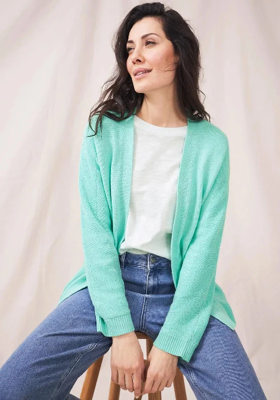 White Stuff Tiana Knitted Short Cardigan, Bright Blue Thin Thick Dense Thin Thick Dense