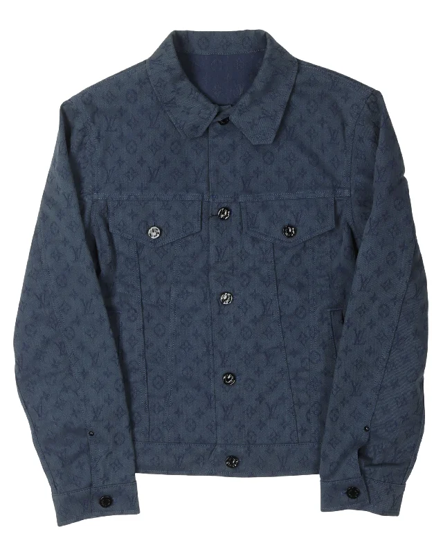 Monogram Trucker Denim Jacket Collared Jacket Crew Neck Jacket Turtle Neck Jacket Collared Jacket Crew Neck Jacket Turtle Neck Jacket