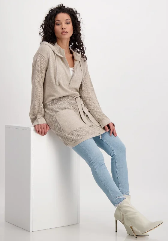 Monari Glitter Effect Zip Long Cardigan, Beige Open Front Closed Front Wrap Front Open Front Closed Front Wrap Front Monari Glitter Effect Zip Long Cardigan, Beige Open Front Closed Front Wrap Front Open Front Closed Front Wrap Front