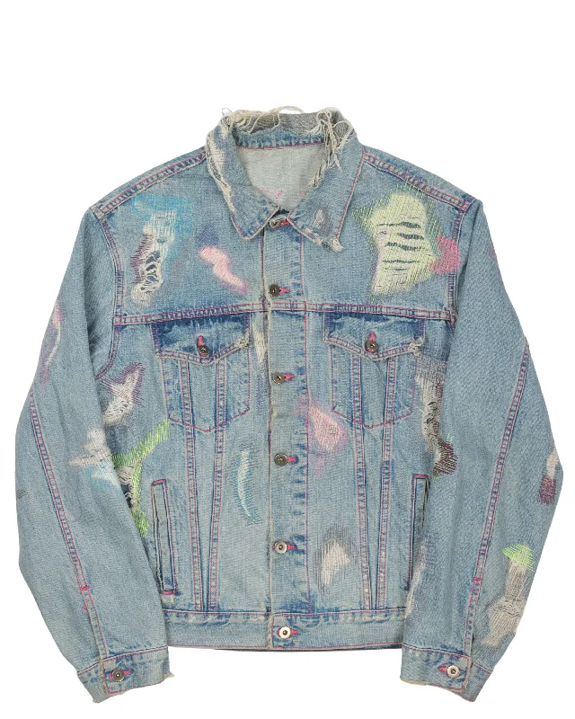 Sample Denim Jacket Zip Front Button Front Snap Front Zip Front Button Front Snap Front