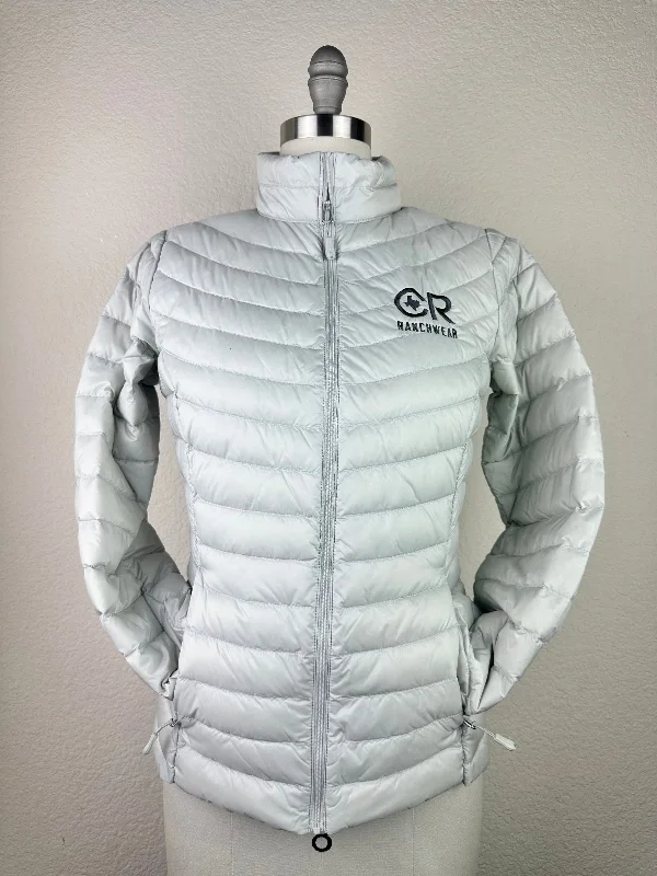Women's CR Silver Jacket Tiered Jacket Buttoned Jacket Zippered Jacket Tiered Jacket Buttoned Jacket Zippered Jacket