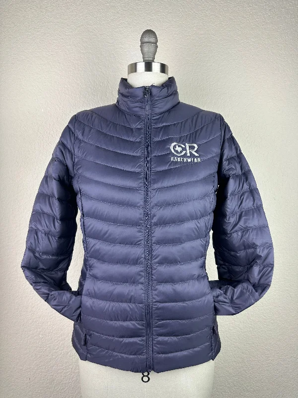 Women's CR Deep Purple Jacket Belted Jacket Elasticated Jacket Padded Jacket Belted Jacket Elasticated Jacket Padded Jacket