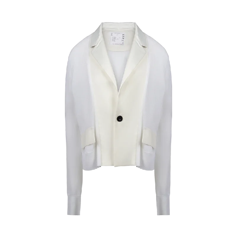 Suiting Mix Knit Cardigan Modern Contemporary chic Modern Contemporary chic