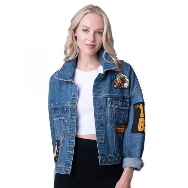 Women's Game Ball Jean Jacket Hooded Jacket Caped Jacket Shawl Collar Jacket Hooded Jacket Caped Jacket Shawl Collar Jacket