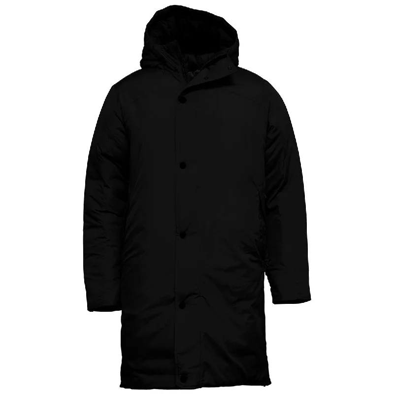BAW Unisex Black Bench Coat Nylon Polyester Spandex
