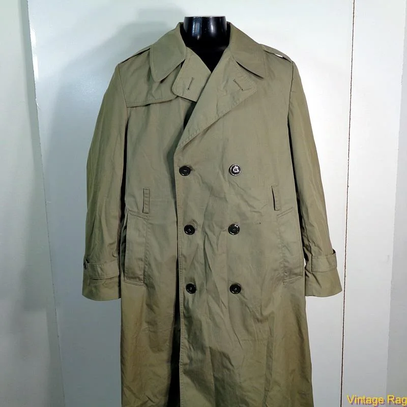 Authentic 42R USMC Trench Coat Faux Fur Real Fur Shearling