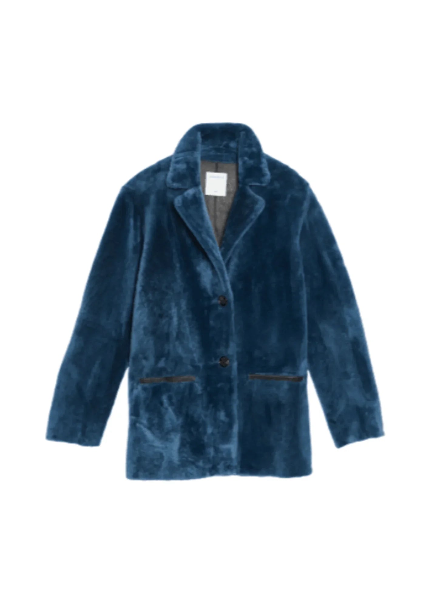 PETROL WINTER COAT Rayon Velvet Corduroy
