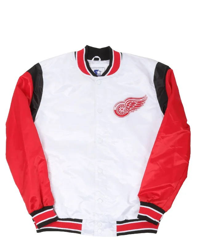 Starter Detroit Red Wings Jacket Wool Jacket Cashmere Jacket Tweed Jacket Wool Jacket Cashmere Jacket Tweed Jacket