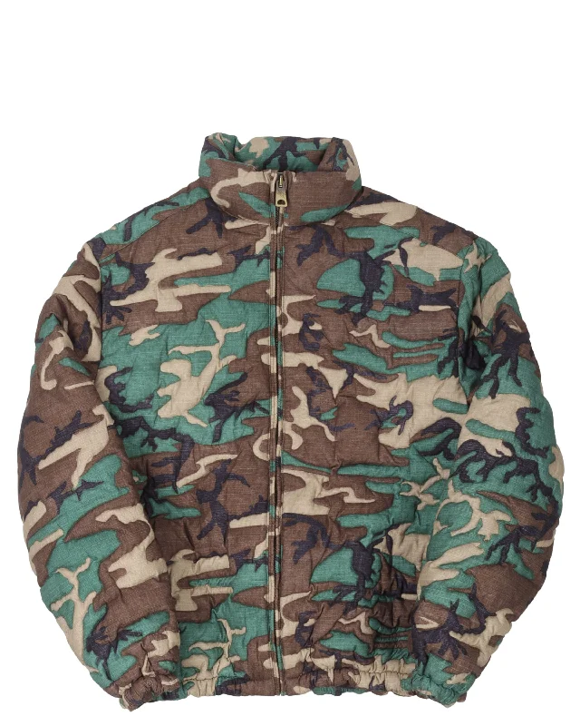 Down Filled Camouflage Puffer Jacket Bomber Jacket Anorak Windbreaker Bomber Jacket Anorak Windbreaker